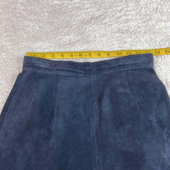 The Olde Hide House Acton blue suede midi pencil skirt, size 10 - Picture 4 of 6